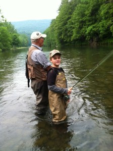 Grandpap (Ron Hill) and Grandson (Colby Hill) on Pine 