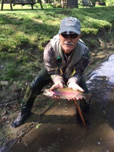 Tim Brookens 17" rainbow on upper Pine